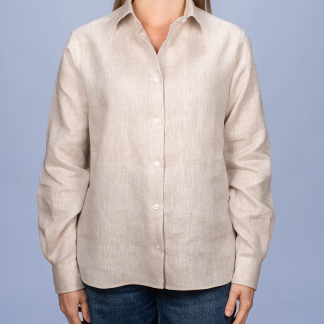 La Chemise Française - Chemisier Lin Normand Sable – 48