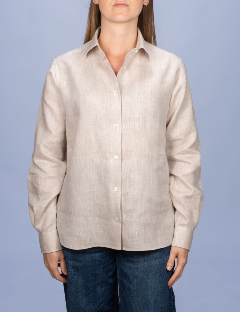 La Chemise Française - Chemisier Lin Normand Sable – 48