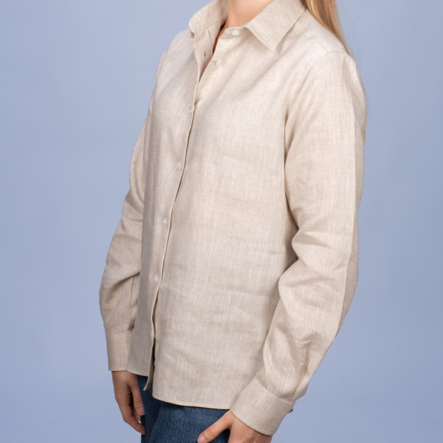 La Chemise Française - Chemisier Lin Normand Sable – 48