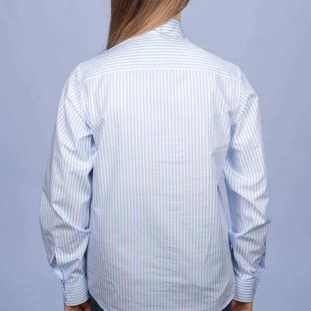 La Chemise Française - Chemisier Rayure Bleu Ciel – 48