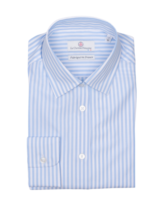 La Chemise Française - Chemisier Rayure Bleu Ciel