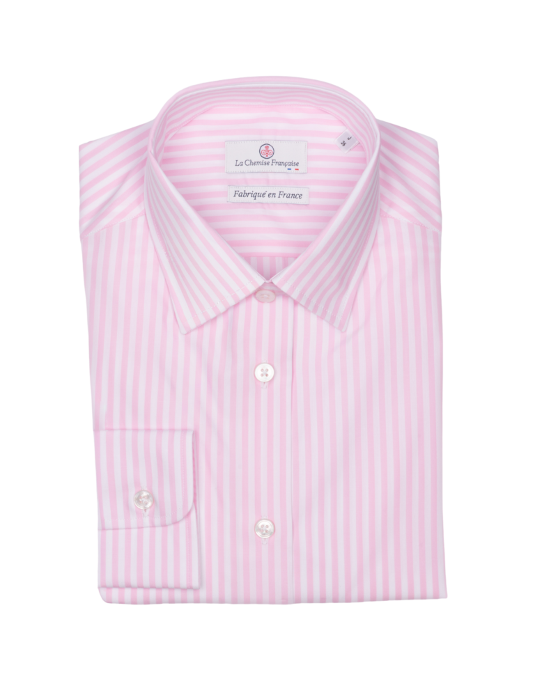 La Chemise Française - Chemisier Rayure Rose – 48