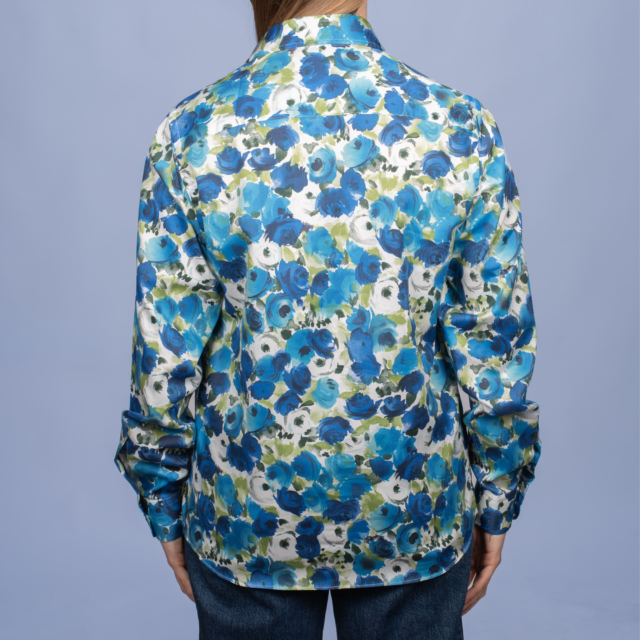 La Chemise Française - Chemisier Roseraie Bleue – 46