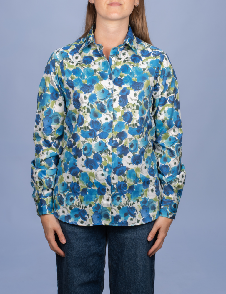 La Chemise Française - Chemisier Roseraie Bleue – 46