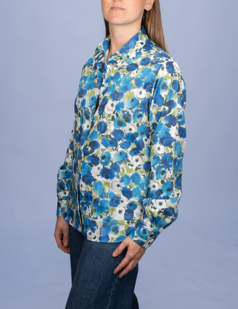 La Chemise Française - Chemisier Roseraie Bleue – 46