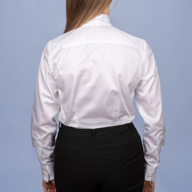 La Chemise Française - Chemisier Satin Blanc – Droite / 48