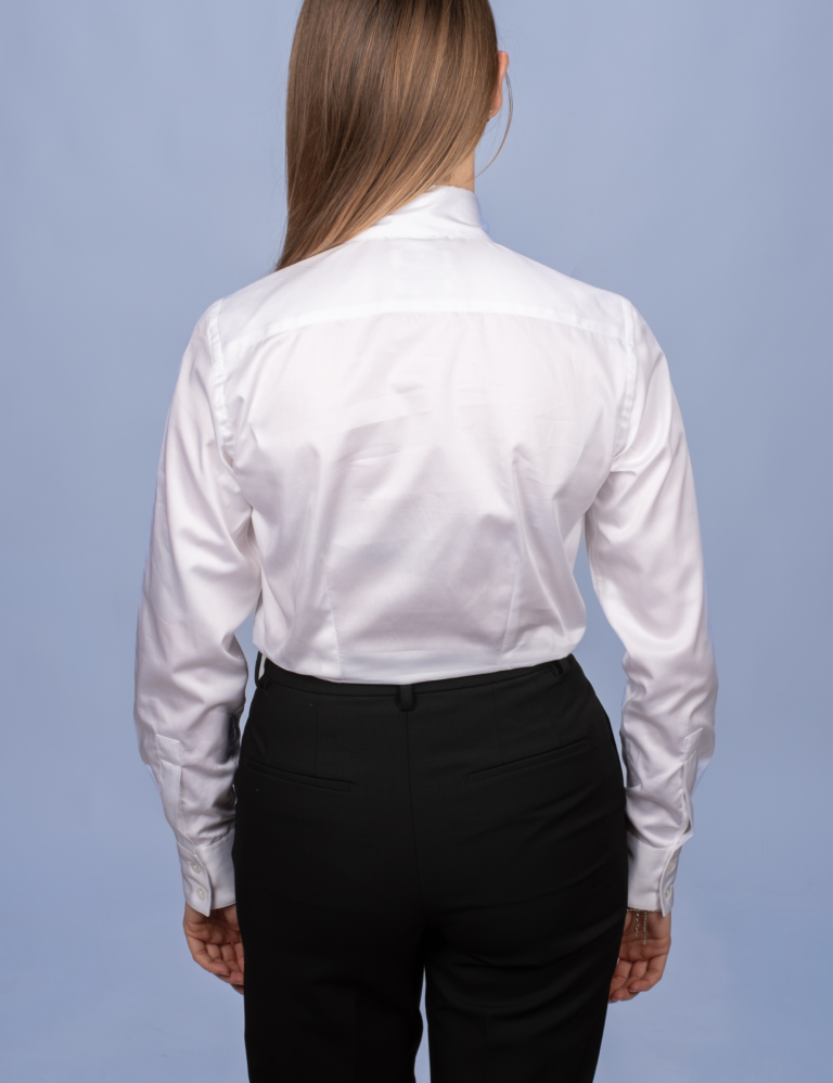 La Chemise Française - Chemisier Satin Blanc – Droite / 48