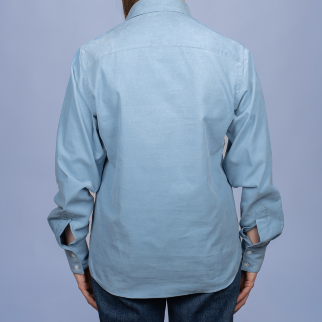 La Chemise Française - Chemisier Velours Milleraies Bleu Argile – 46