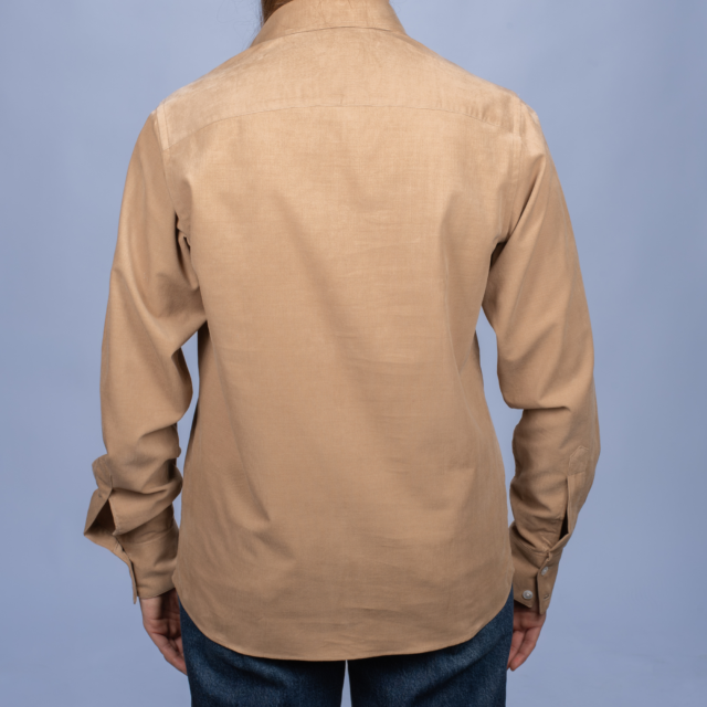 La Chemise Française - Chemisier Velours Milleraies Camel – 46