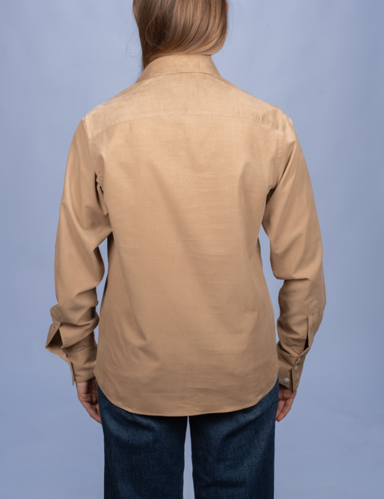 La Chemise Française - Chemisier Velours Milleraies Camel – 46