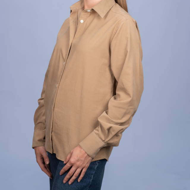 La Chemise Française - Chemisier Velours Milleraies Camel – 46