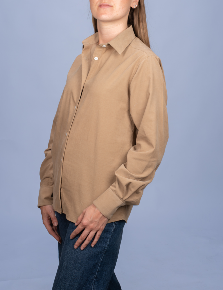 La Chemise Française - Chemisier Velours Milleraies Camel – 46