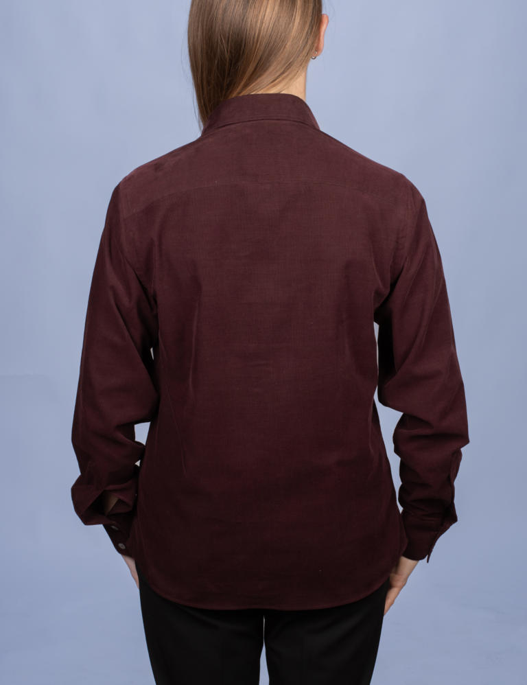 La Chemise Française - Chemisier Velours Milleraies Prune – 46