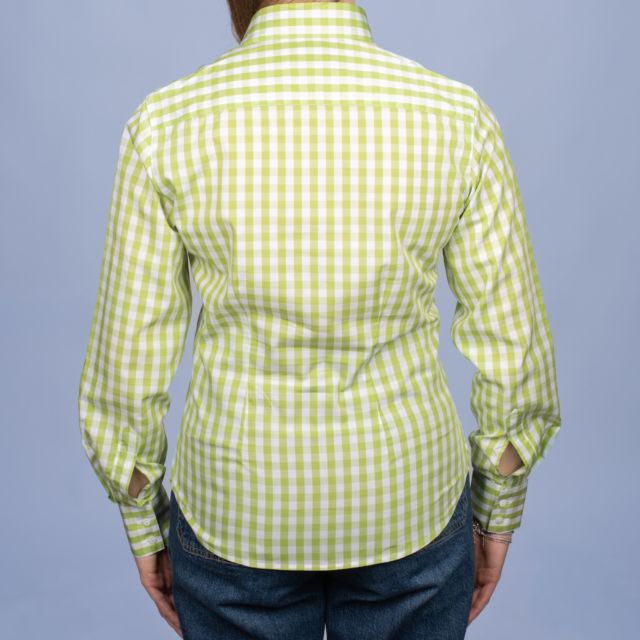 La Chemise Française - Chemisier Carreaux Vert Pomme – 42