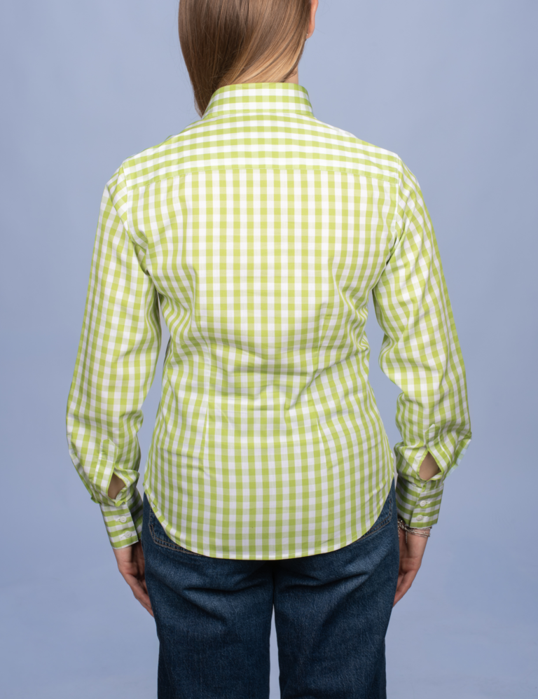 La Chemise Française - Chemisier Carreaux Vert Pomme – 42