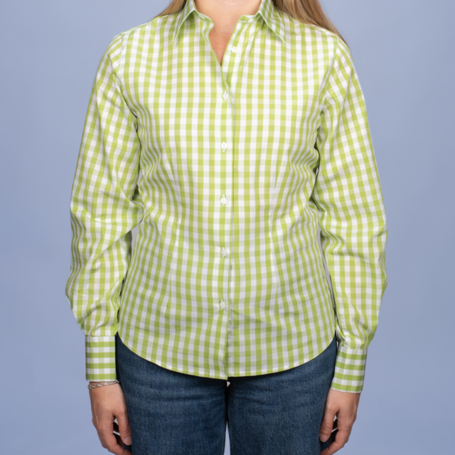 La Chemise Française - Chemisier Carreaux Vert Pomme – 42