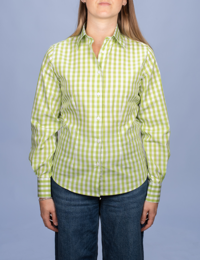 La Chemise Française - Chemisier Carreaux Vert Pomme – 42