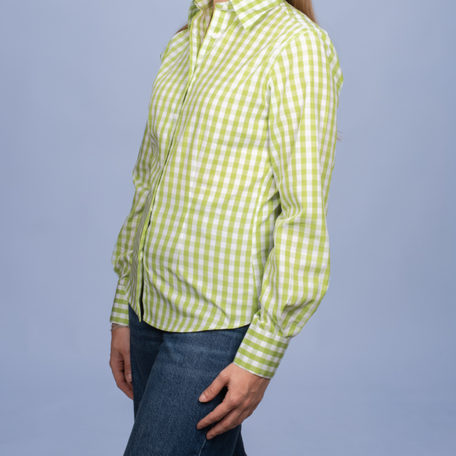 La Chemise Française - Chemisier Carreaux Vert Pomme – 42