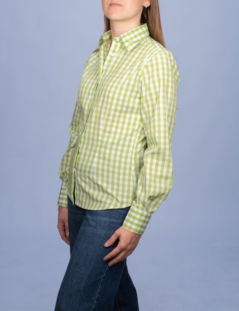 La Chemise Française - Chemisier Carreaux Vert Pomme – 42