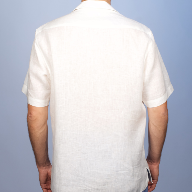 La Chemise Française - Chemise Havane Blanche - Col Cubain – S