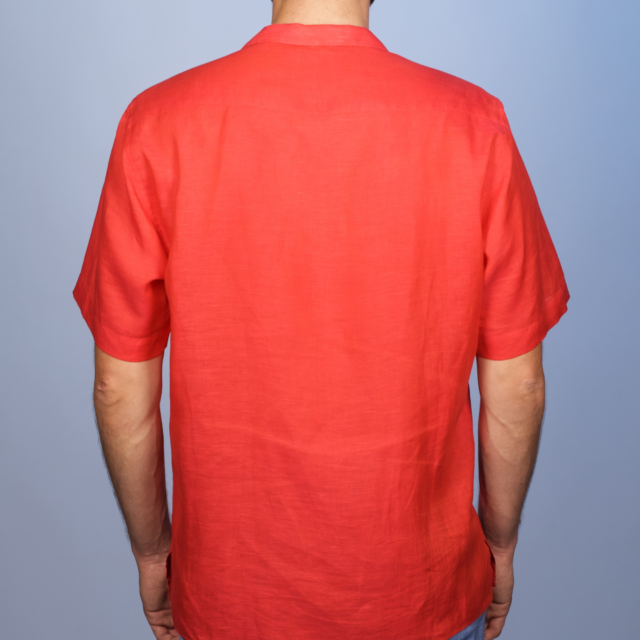 La Chemise Française - Chemise Havane Rouge - Col Cubain – S