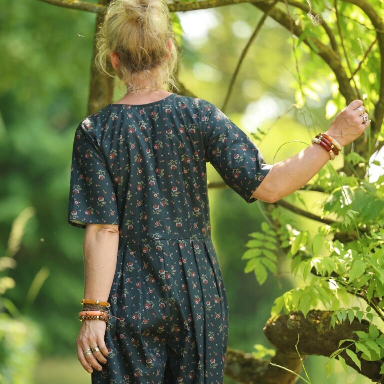 Meta SS25 - La combi India manches courtes en coton lavé Herbier romantique – XL