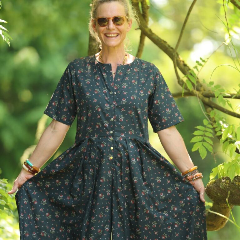 Meta SS25 - La combi India manches courtes en coton lavé Herbier romantique – XL