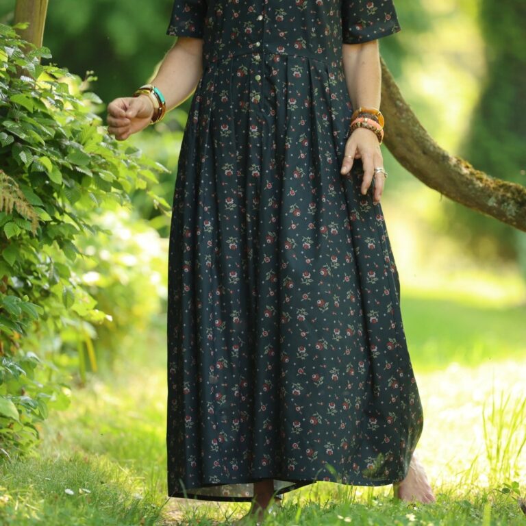 Meta SS25 - La combi India manches courtes en coton lavé Herbier romantique – XL