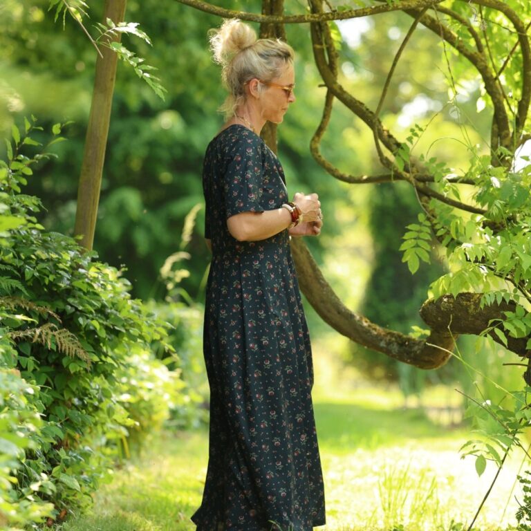 Meta SS25 - La combi India manches courtes en coton lavé Herbier romantique – XL