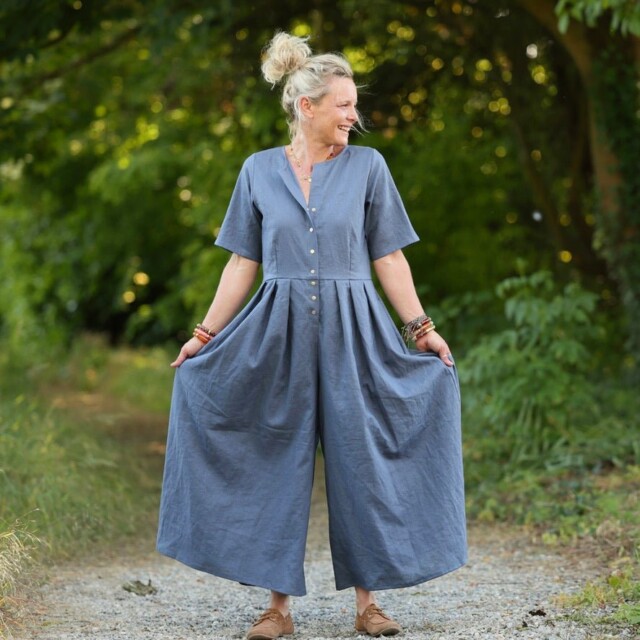 Meta SS25 - La combi India manches courtes en lin jean – S