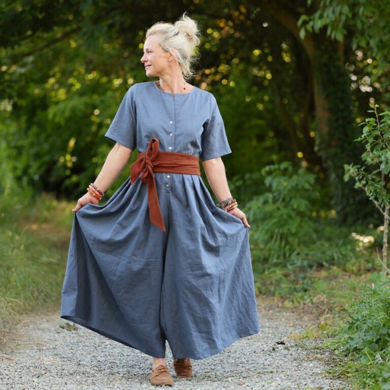 Meta SS25 - La combi India manches courtes en lin jean – S