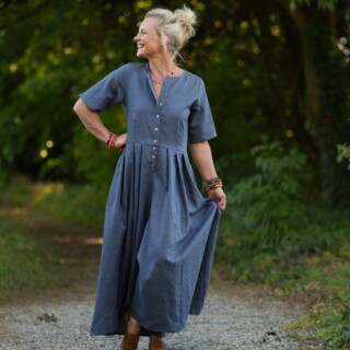 Quintessence - La combi India manches courtes en lin jean