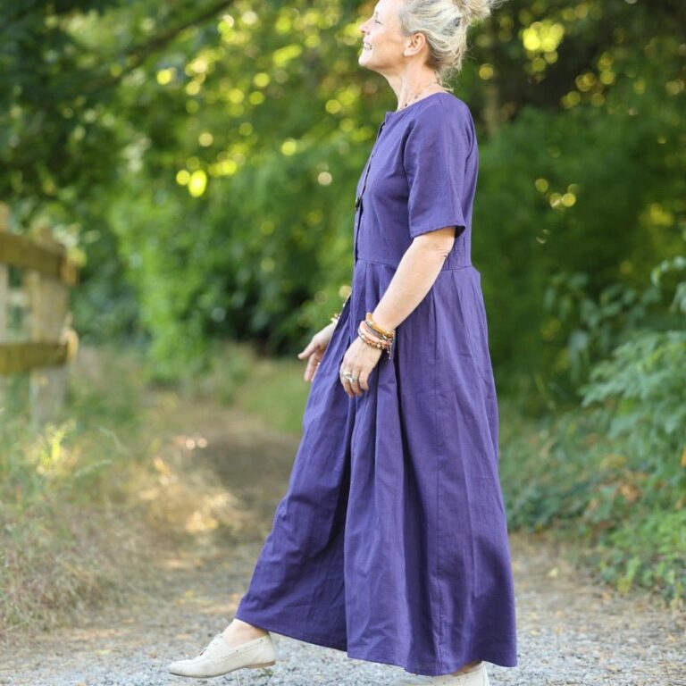 Meta SS25 - La combi India manches courtes en lin prune – S