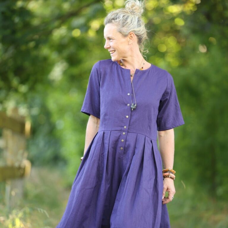 Meta SS25 - La combi India manches courtes en lin prune – S