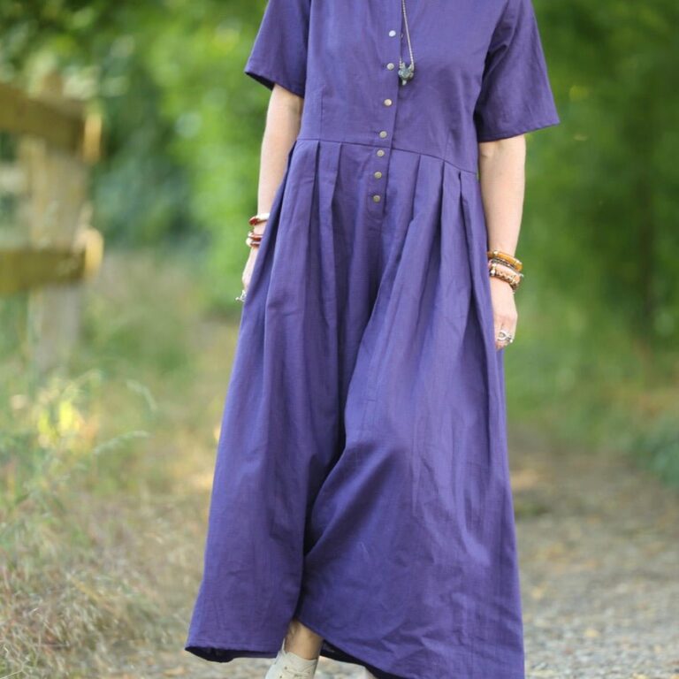Meta SS25 - La combi India manches courtes en lin prune – S