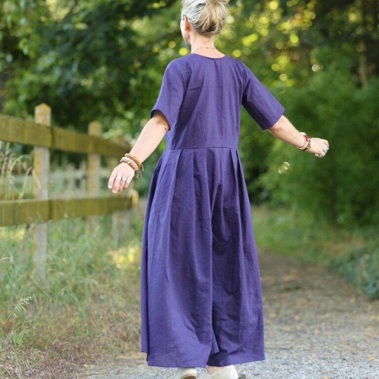 Meta SS25 - La combi India manches courtes en lin prune – S