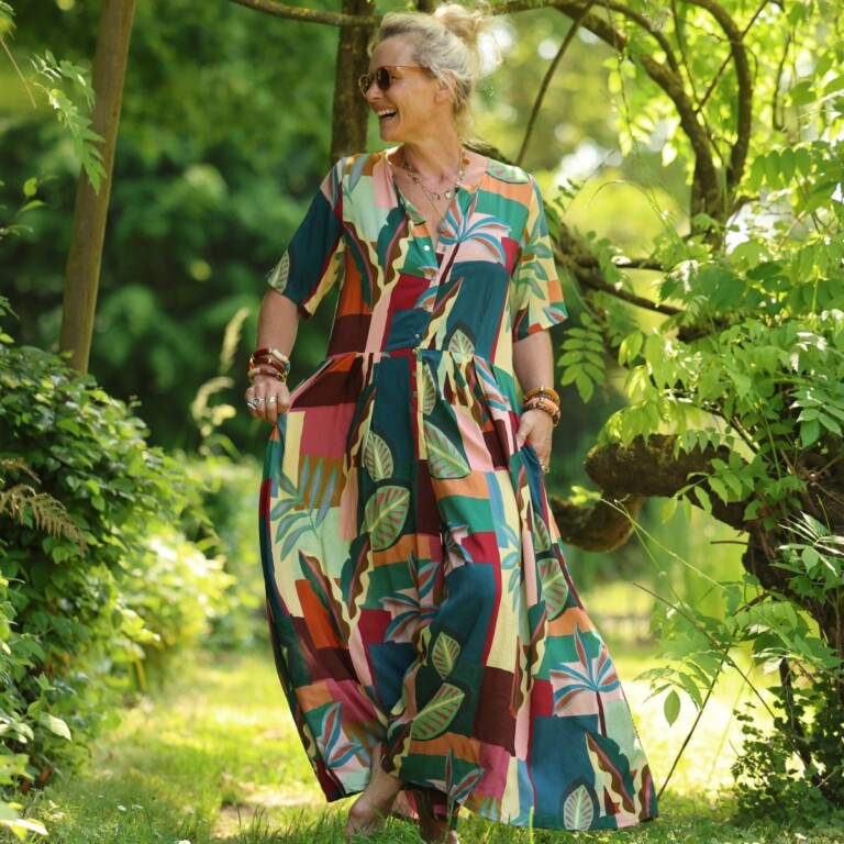 Meta SS25 - La combi India manches courtes en viscose Tropique – XXXL