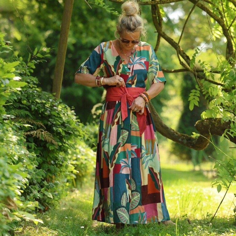 Meta SS25 - La combi India manches courtes en viscose Tropique – XXXL