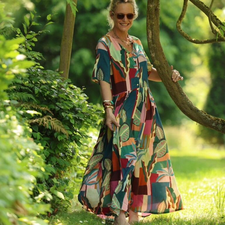 Meta SS25 - La combi India manches courtes en viscose Tropique – XXXL