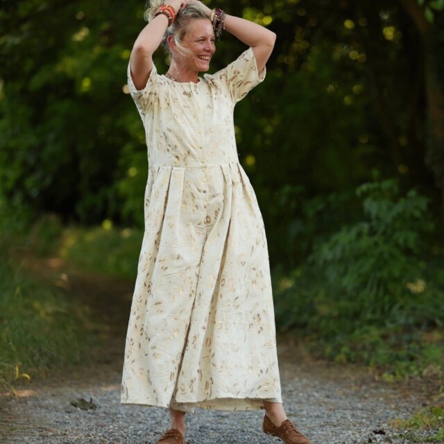 Meta SS25 - La combi India manches courtes en viscose/lin et sequins Nymphe – S