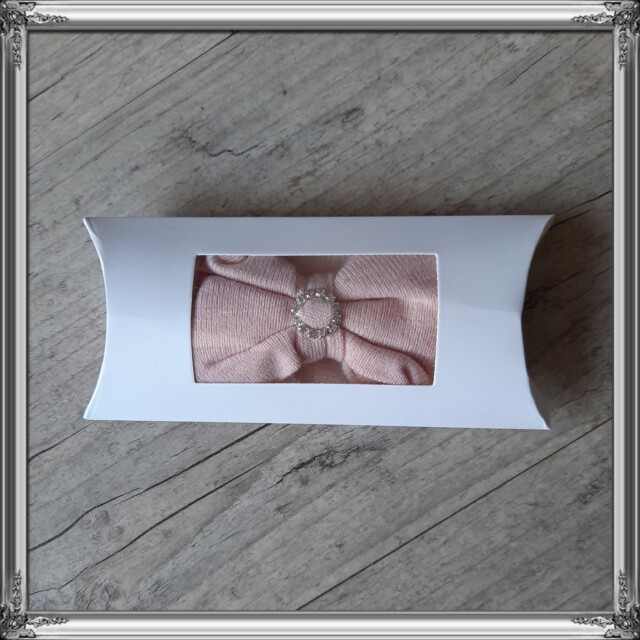 La Fabrique A DeDeuh - Bandeau noeud bijoux rond – Adulte / Noeud rose pâle