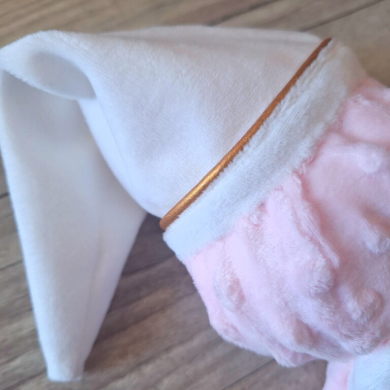 La Fabrique A DeDeuh - Doudou DODO personnalisé  57x53cm avec Prénom et/ou Date de naissance en minky – Juste le prénom