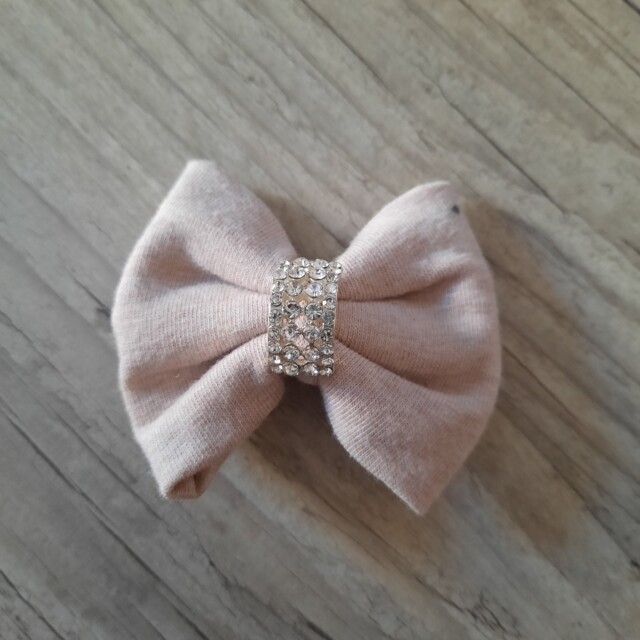 La Fabrique A DeDeuh - Lot de 3 Barrettes bijou trait nœud 6cm – Blanc/Beige/rose pale / Clip