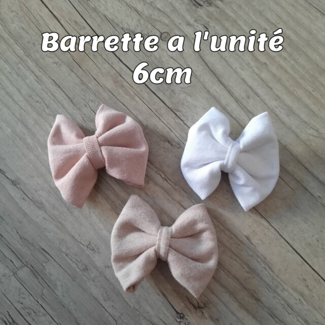 La Fabrique A DeDeuh - Barrette a l'unité nœud 6cm – Creme / Clip