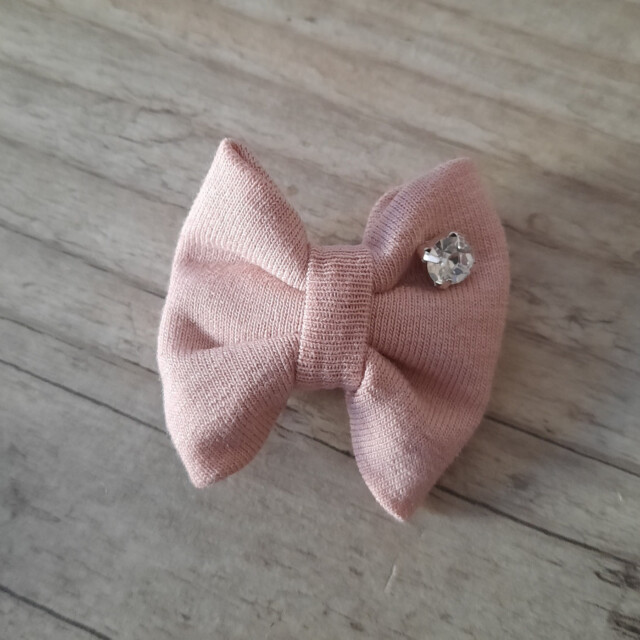 La Fabrique A DeDeuh - Barrette a l'unité strass nœud 4cm – Argent / Clip