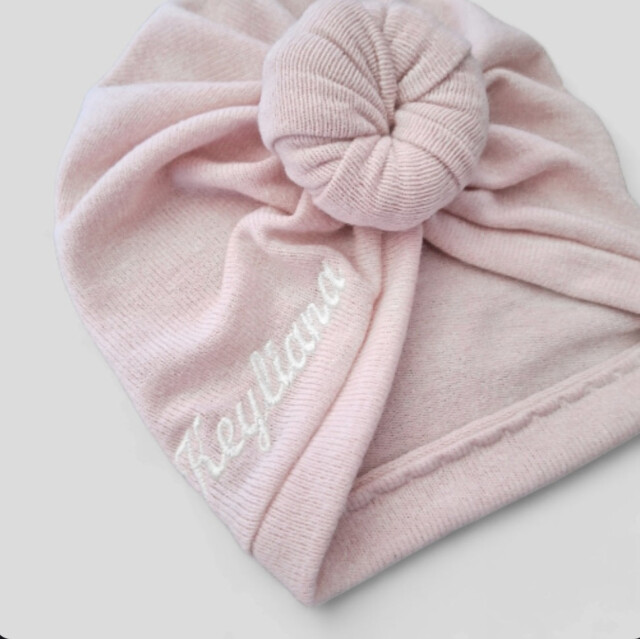 buns ou simple personnalisable avec prénom brodé en tissu maille extensible chaud 8 couleurss – Adulte