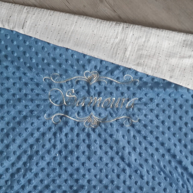 La Fabrique A DeDeuh - Couverture printemps/été doublée en gaze de coton doux personnalisé