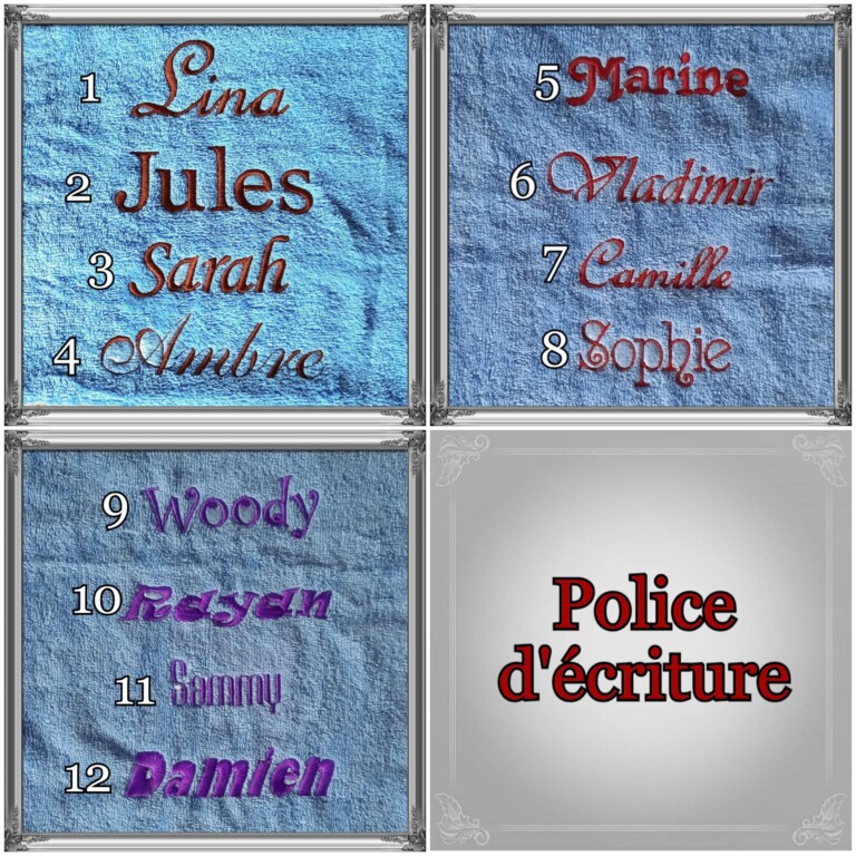 La Fabrique A DeDeuh - Serviette personnalisée 70x130cm avec prénom brodé: 8 couleurs