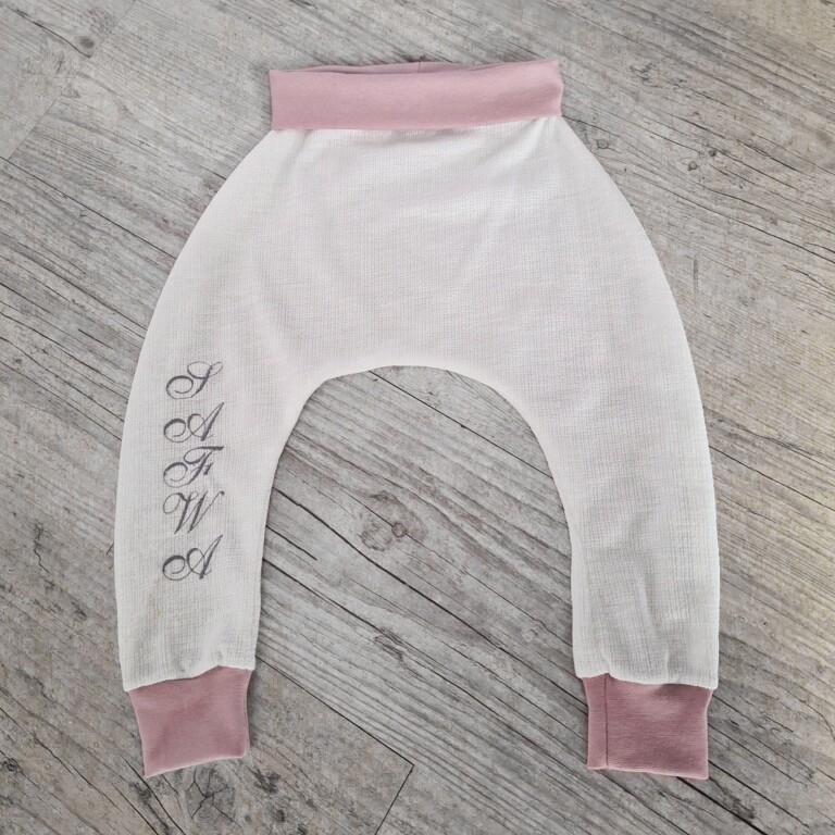 La Fabrique A DeDeuh - Sarouel pantalon avec prenom brodé pour fille ou garcon – Terre cuite / 18.24 mois