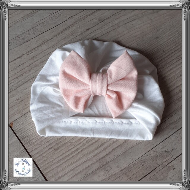 La Fabrique A DeDeuh - Ensemble Turban noeud + moufles + bandeau + chaussons assortis. tissu jersey de coton – 9.12 mois / Turban+moufles